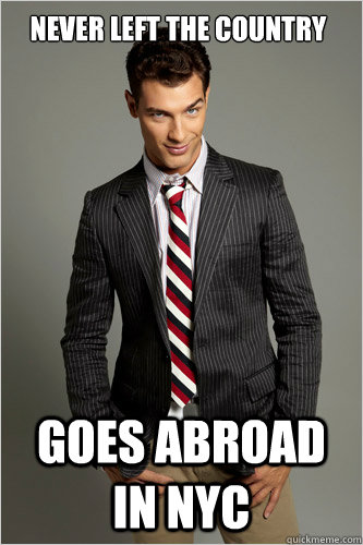 Never left the country goes abroad in NYC  Hamilton Hypocrite