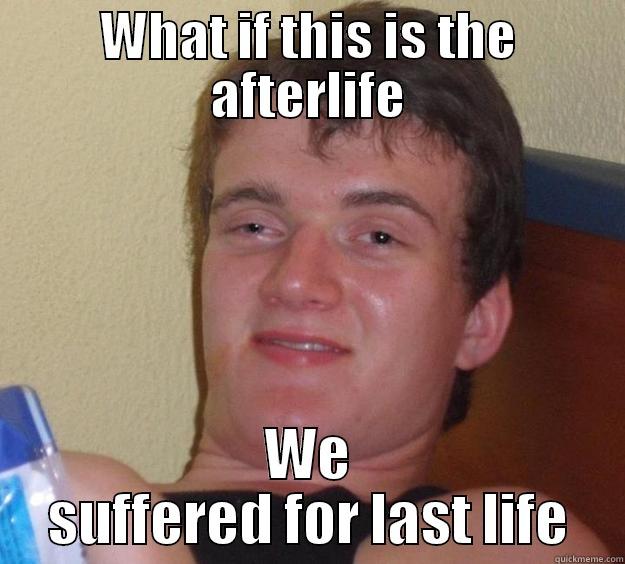 the afterlife - WHAT IF THIS IS THE AFTERLIFE WE SUFFERED FOR LAST LIFE 10 Guy