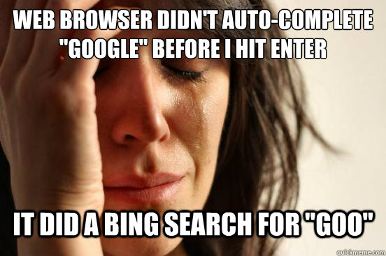 web browser didn't auto-complete 