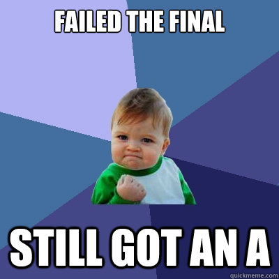 Failed the final Still got an A  Success Kid
