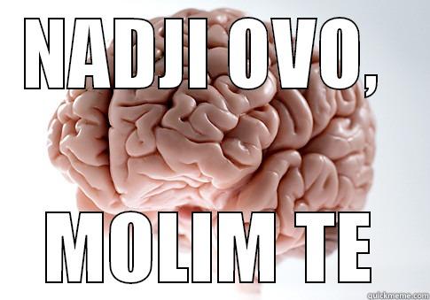 NADJI OVO,  MOLIM TE Scumbag Brain