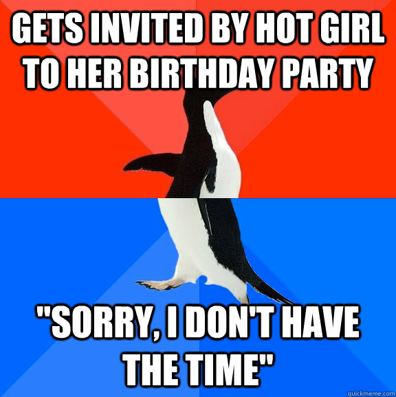 gets invited by hot girl to her birthday party 