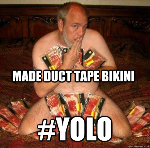 made duct tape bikini #YOLO  