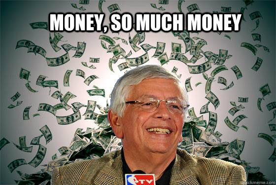 money, so much money - money, so much money  David Stern Makes It Rain