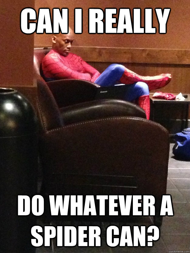 Can I really  Do whatever a spider can? - Can I really  Do whatever a spider can?  Contemplating Spiderman