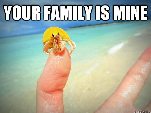 your family is mine  not sure sea creature