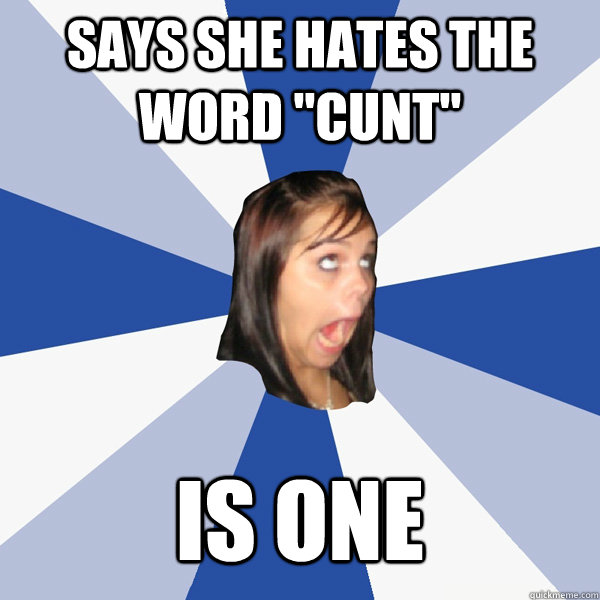 says she hates the word 