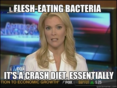 FLESH-EATING BACTERIA It's a crash diet, essentially - FLESH-EATING BACTERIA It's a crash diet, essentially  Megyn Kelly