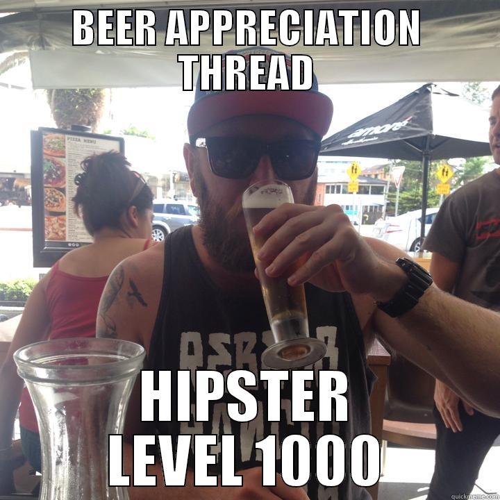 BEER APPRECIATION THREAD HIPSTER LEVEL 1000 Misc