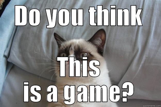 DO YOU THINK THIS IS A GAME? Grumpy Cat