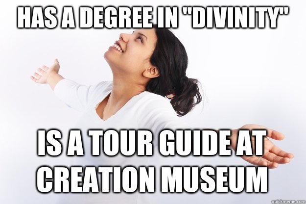 Has a degree in 