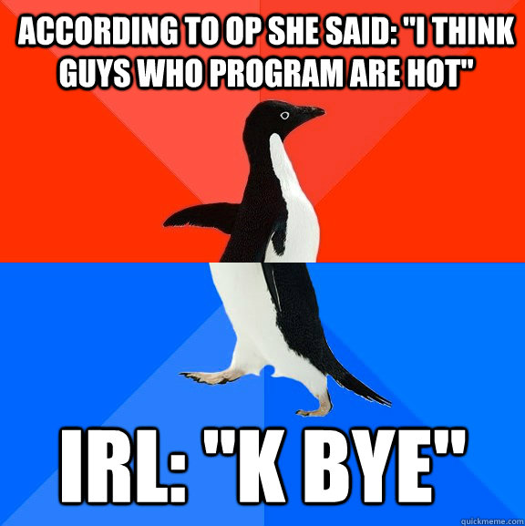 according to OP she said: 