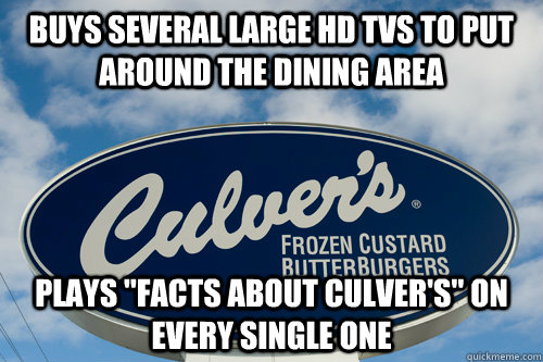 buys several large hd tvs to put around the dining area plays 