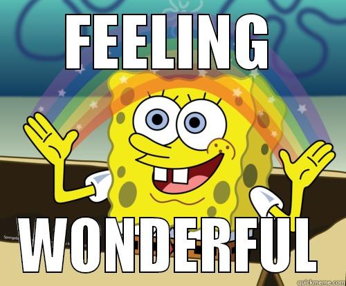 FEELING WONDERFUL Spongebob rainbow