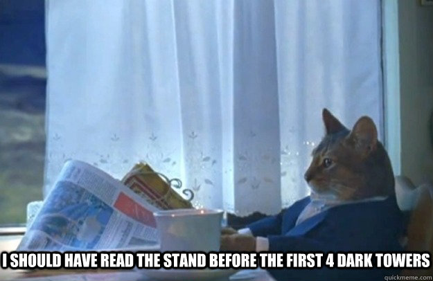  I should have read the stand before the first 4 Dark Towers  Sophisticated Cat