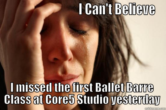                               I CAN'T BELIEVE I MISSED THE FIRST BALLET BARRE CLASS AT CORE5 STUDIO YESTERDAY First World Problems