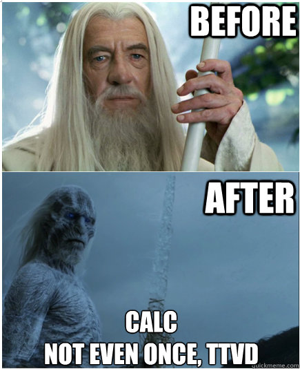 BEFORE AFTER  CALC
NOT EVEN ONCE, TTVD - BEFORE AFTER  CALC
NOT EVEN ONCE, TTVD  Not even once