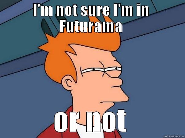 I'M NOT SURE I'M IN FUTURAMA OR NOT Futurama Fry