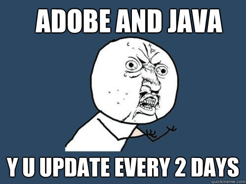 ADOBE and java Y U Update every 2 days  Y U No