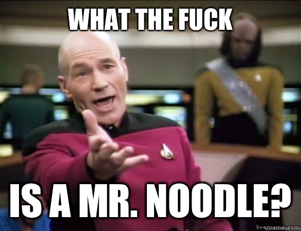 what the fuck Is a mr. Noodle?  Annoyed Picard HD