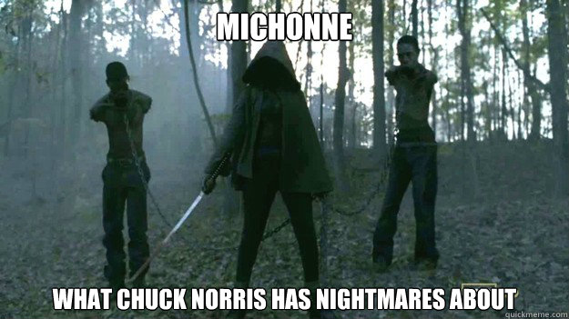 Michonne What Chuck Norris has nightmares about - Michonne What Chuck Norris has nightmares about  Badass Michonne