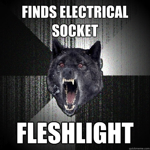 Finds Electrical socket Fleshlight  Insanity Wolf