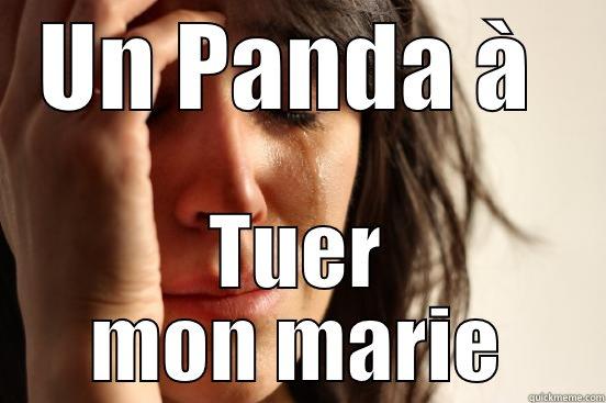 UN PANDA À  TUER MON MARIE First World Problems