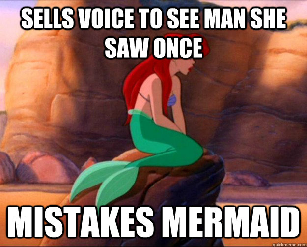 Sells voice to see man she saw once Mistakes mermaid  
