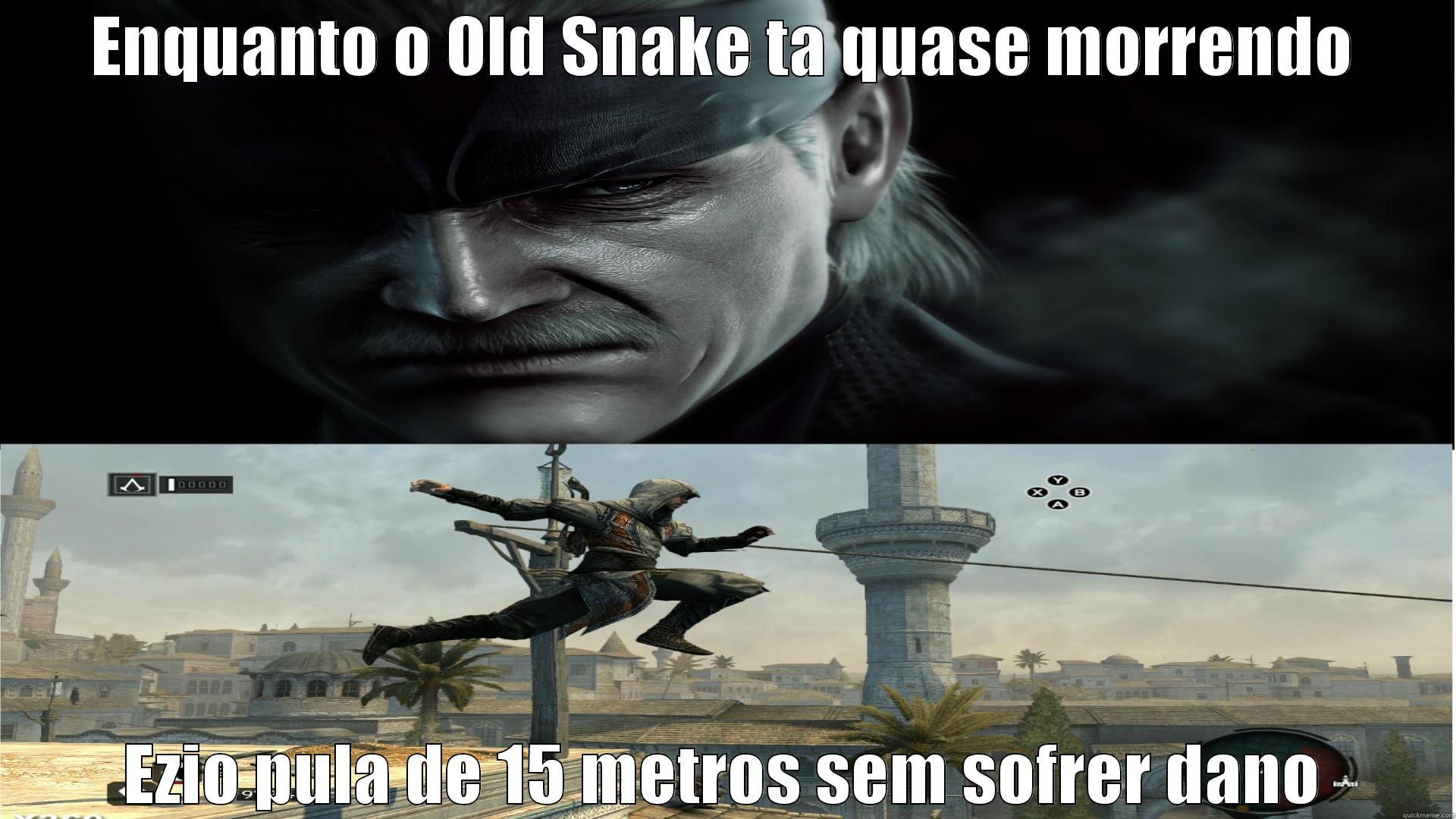 ENQUANTO O OLD SNAKE TA QUASE MORRENDO EZIO PULA DE 15 METROS SEM SOFRER DANO Misc