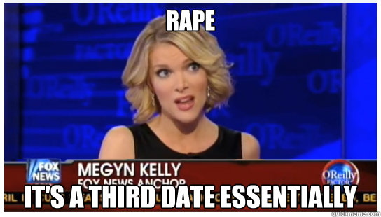 Rape it's a third date essentially  Euphemism Megyn Kelly