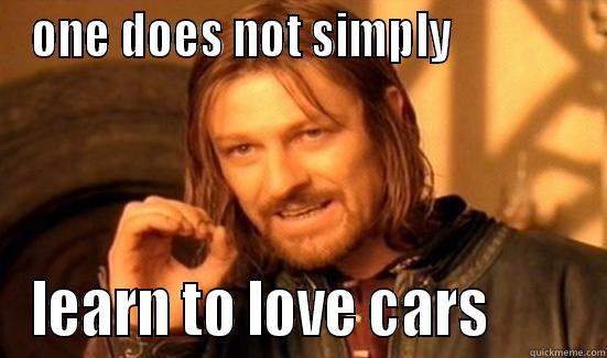 ONE DOES NOT SIMPLY              LEARN TO LOVE CARS        Boromir