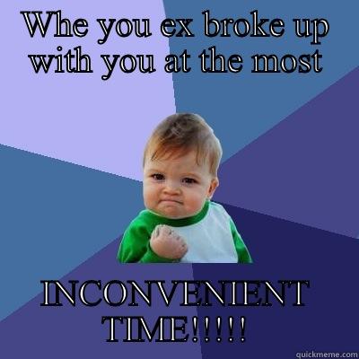 WHE YOU EX BROKE UP WITH YOU AT THE MOST INCONVENIENT TIME!!!!! Success Kid