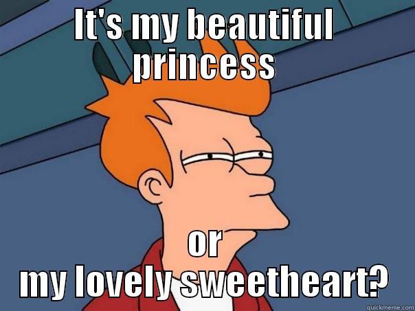 IT'S MY BEAUTIFUL PRINCESS OR MY LOVELY SWEETHEART? Futurama Fry
