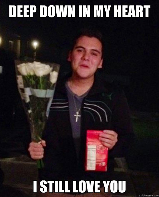 Deep down in my heart i still love you  Friendzone Johnny