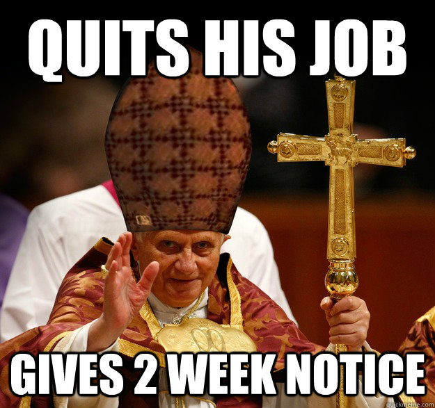 quits his job gives 2 week notice - quits his job gives 2 week notice  Misc