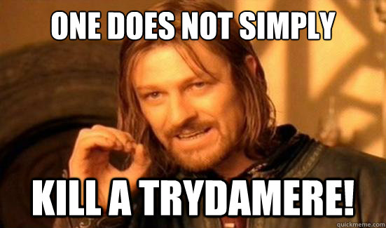 One Does Not Simply Kill a trydamere!  Boromir