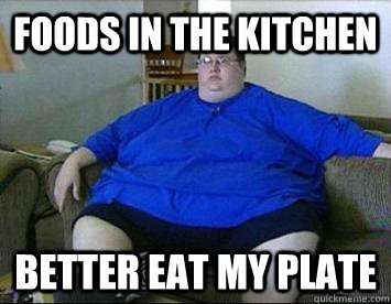 Foods in the kitchen Better eat my plate  Lazy Larry