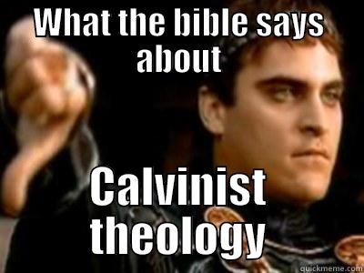 WHAT THE BIBLE SAYS ABOUT CALVINIST THEOLOGY Downvoting Roman
