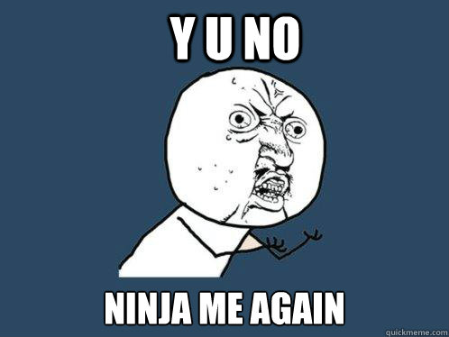Y U NO NINJA ME AGAIN  Y U No