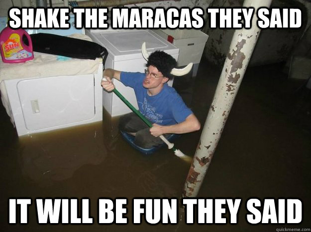 Shake the maracas they said it will be fun they said  Laundry Room Viking