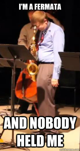 I'm a fermata And nobody held me - I'm a fermata And nobody held me  Sad Jazz Man