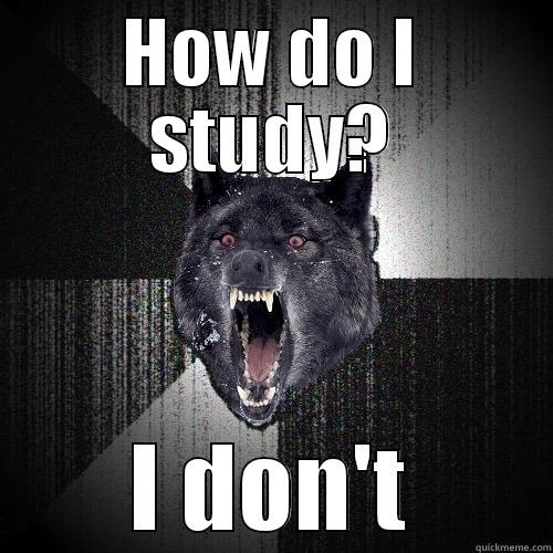 HOW DO I STUDY? I DON'T Insanity Wolf