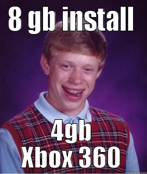 8 GB INSTALL 4GB XBOX 360 Bad Luck Brian