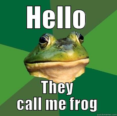 HELLO THEY CALL ME FROG Foul Bachelor Frog
