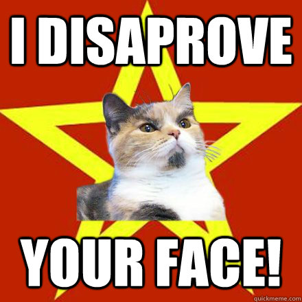 i disaprove your face!  Lenin Cat