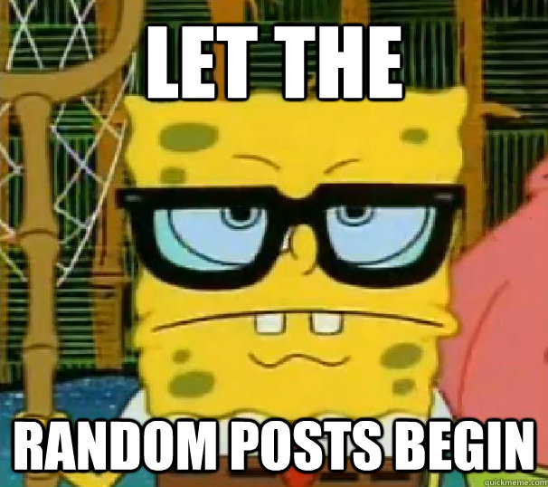 Let The  Random posts begin  Hipster Spongebob
