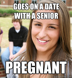 goes on a date
with a senior pregnant   