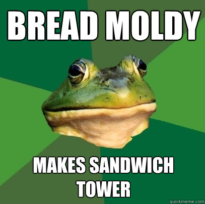 Bread moldy makes sandwich tower  Foul Bachelor Frog