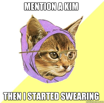 mention a kim then i started swearing   Hipster Kitty