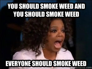 You should smoke weed and you should smoke weed everyone should smoke weed  